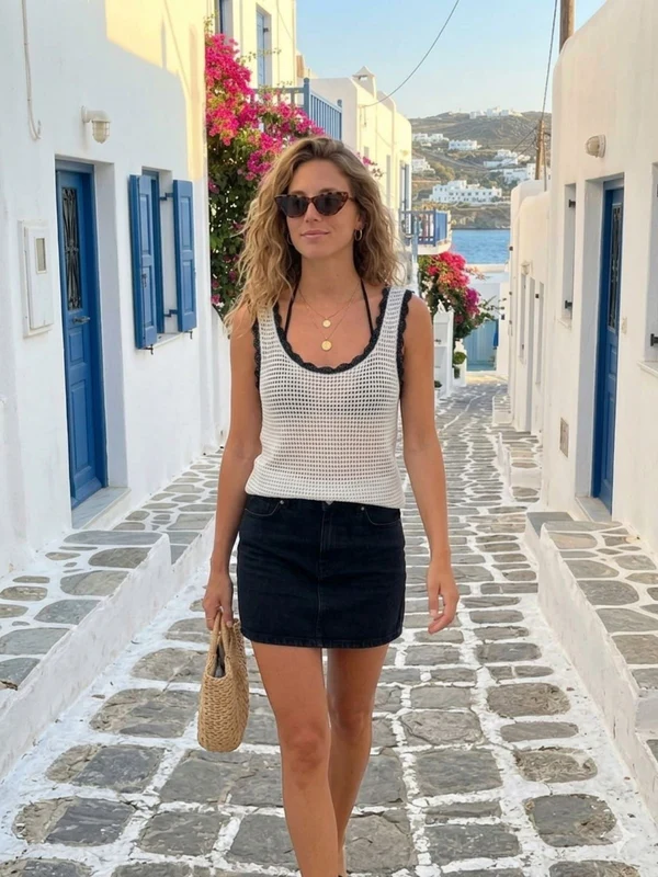 Γυναικεία λευκή πλεκτή μπλούζα ραντάκι λούρεξ